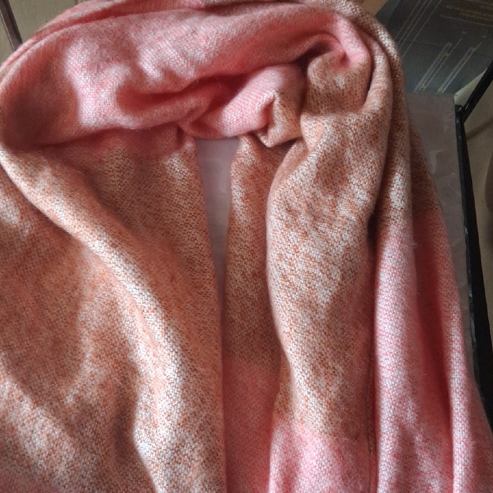 LOFT Pink and Orange Scarf Wrap